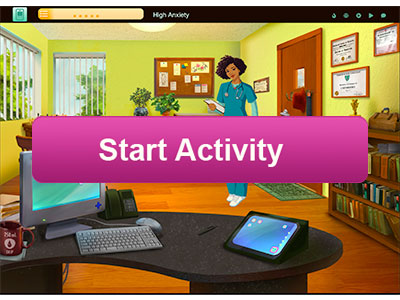 Earn points by engaging in a role-play game by Classroom Inc to learn more about becoming a counselor. Click “play game” then choose “high anxiety.”